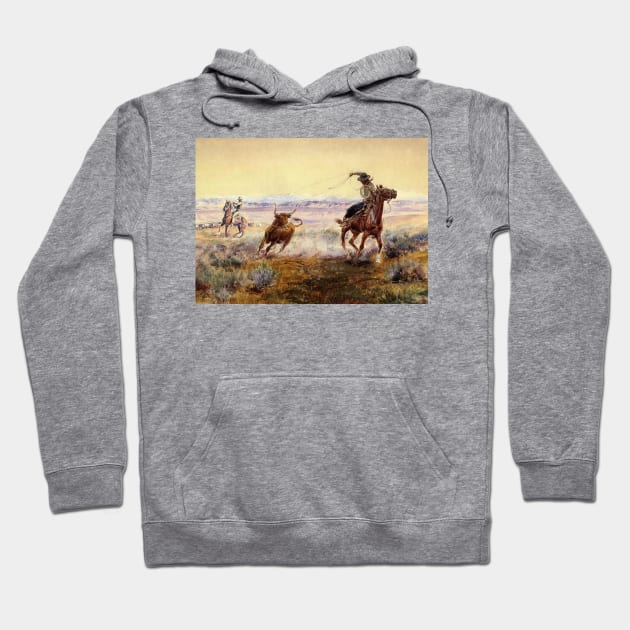 “On the Pond” by Charles M Russell Hoodie by PatricianneK